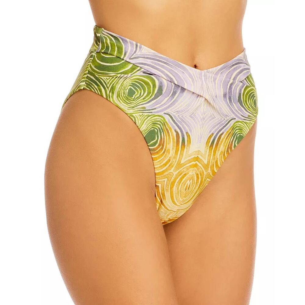 NWT Andrea Iyamah Akacia Bikini Bottom Abstract Woodgrain Print Women's XXL Swim